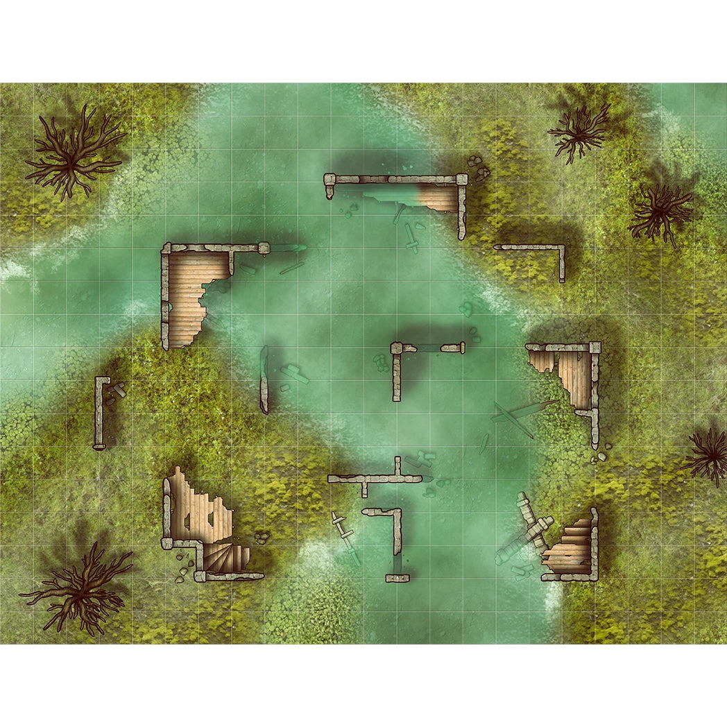 Swamps & Ruins Battlemap Book