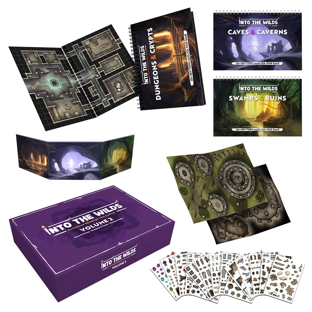 Into the Wilds Battlemap Books Volume 2 Deluxe Box Set