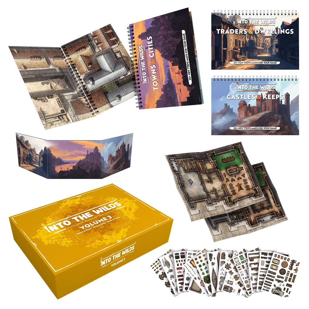 Into the Wilds Battlemap Books Volume 3 Deluxe Box Set